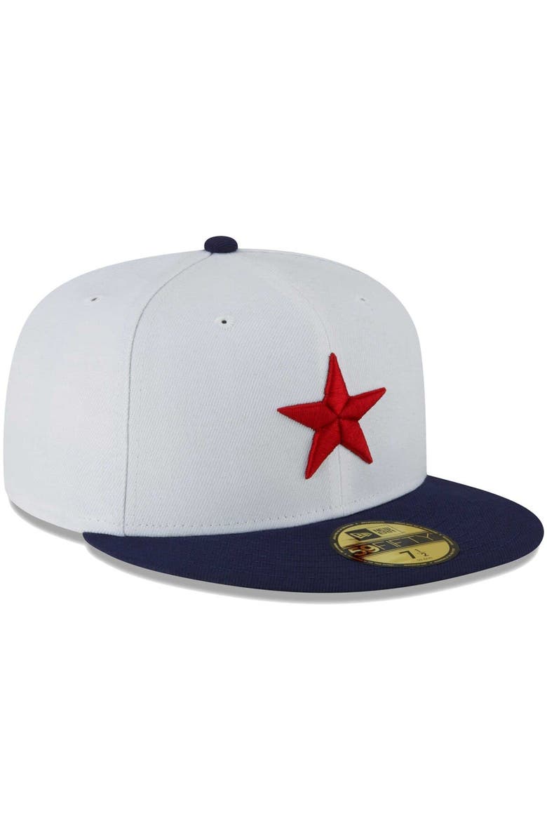 New Era Men's New Era White Detroit Stars Cooperstown Collection Turn Back The Clock 59FIFTY Fitted Hat, Alternate, color, White