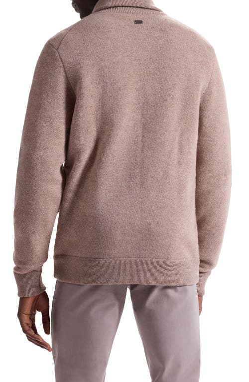 Bugatchi Wool Blend Zip Cardigan In Gray
