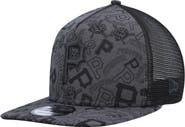 New Era Men's New Era Black Pittsburgh Pirates Repeat A-Frame 9FIFTY Trucker Snapback Hat