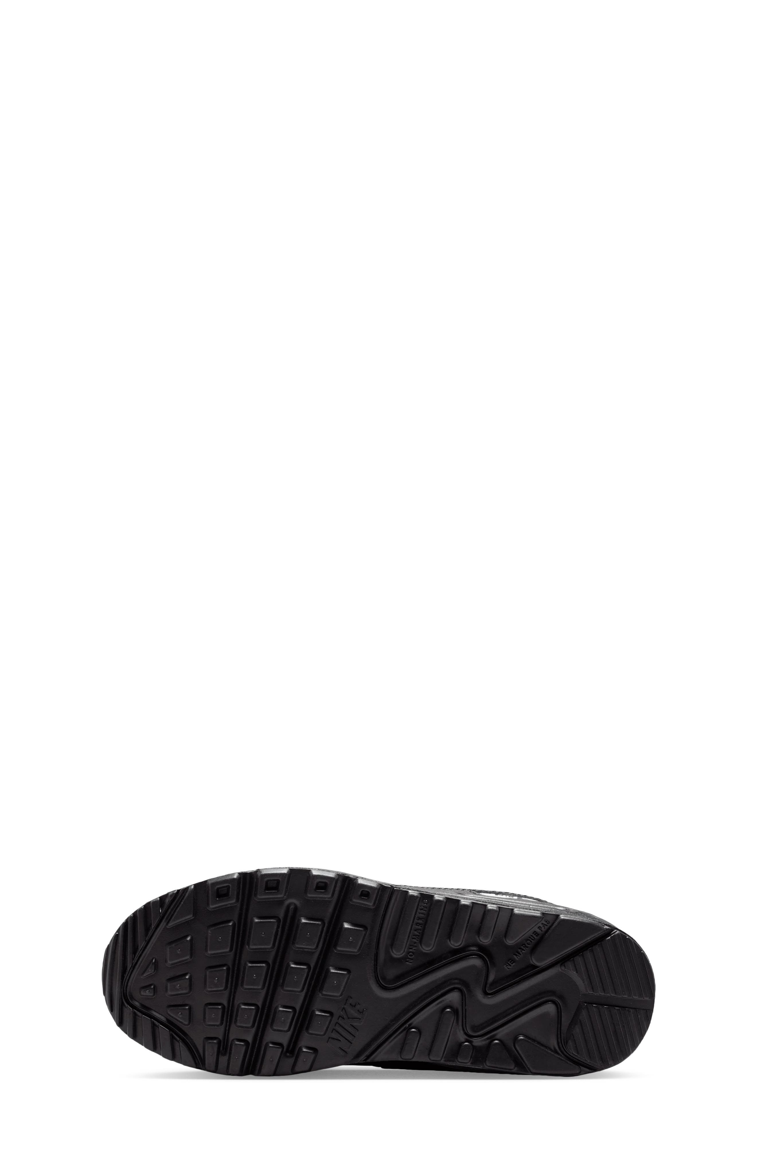Kids' Air Max 90 Mesh Sneaker, Alternate, color, BLACK/ WHITE