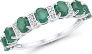 Frankie & Zoe 14K White Gold Emerald & Diamond Ring
