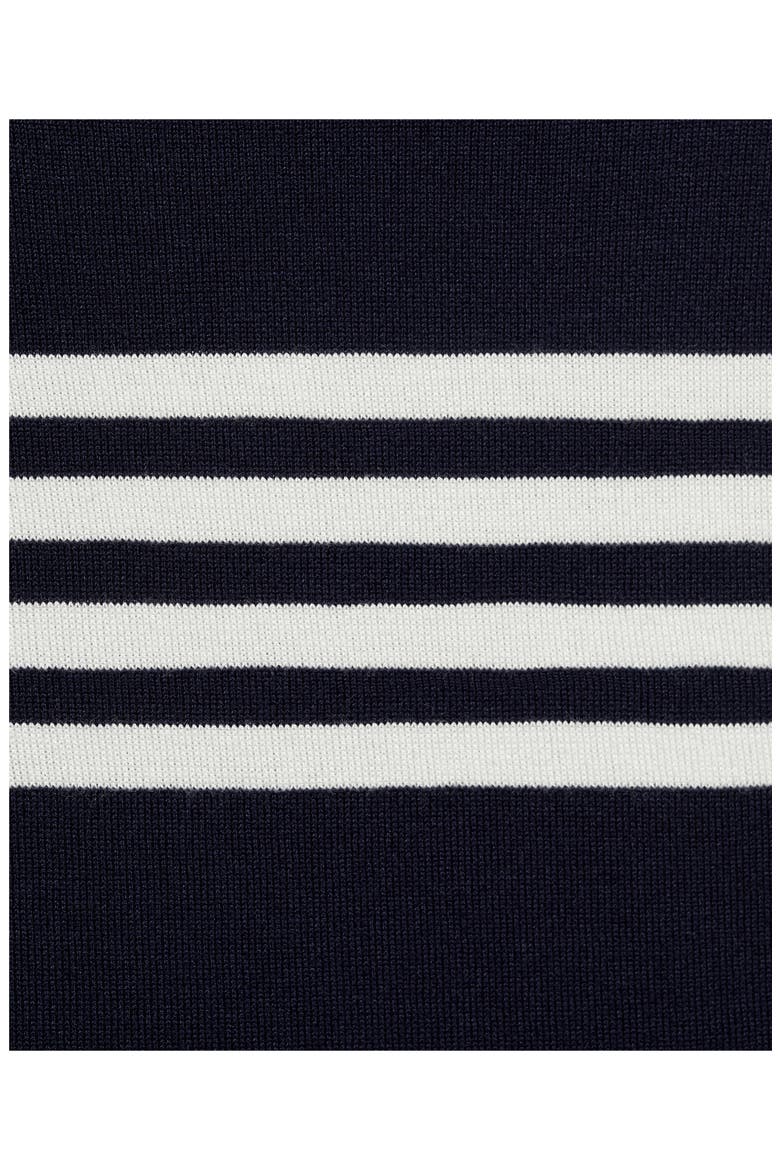 Stripe Short Sleeve Sweater, Alternate, color, DARK NAVY