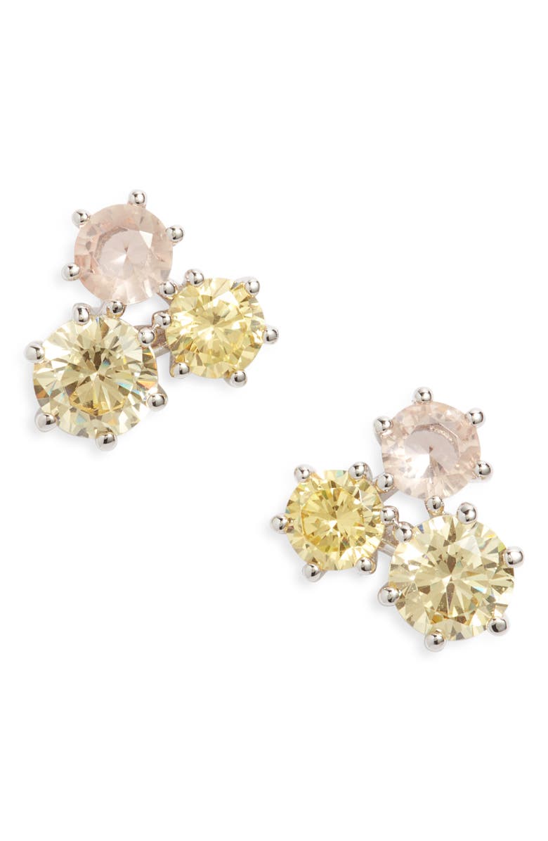 Nadri Natural Beauty Trio Crystal Stud Earrings, Main, color,