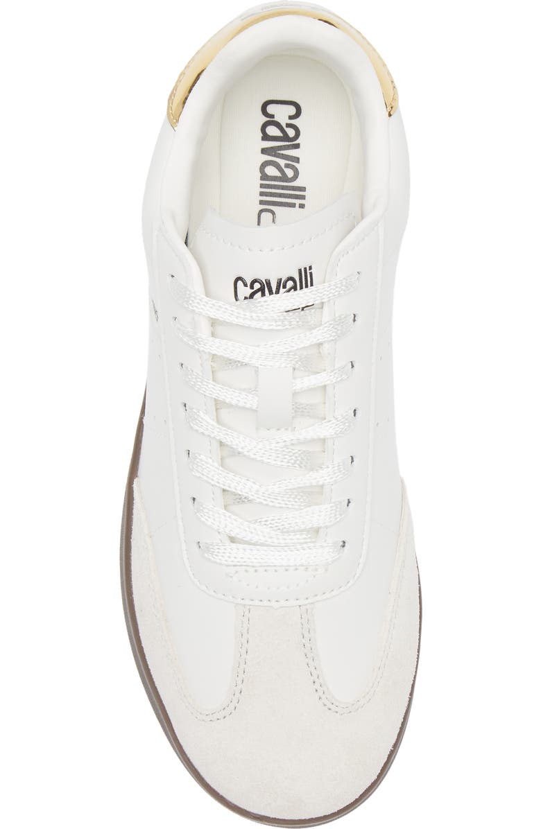 Roberto Cavalli Low Top Sneaker, Alternate, color, White Gold