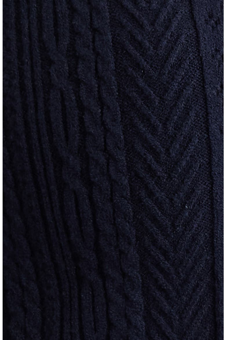 Orly Ruffle Hem Pointelle Cardigan, Alternate, color, MIDNIGHT KISS