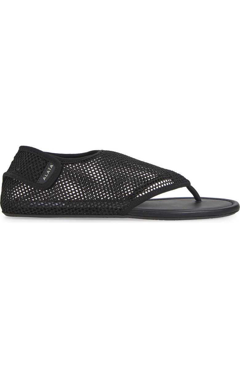 Alaïa Mesh Sandal, Alternate, color, Noir
