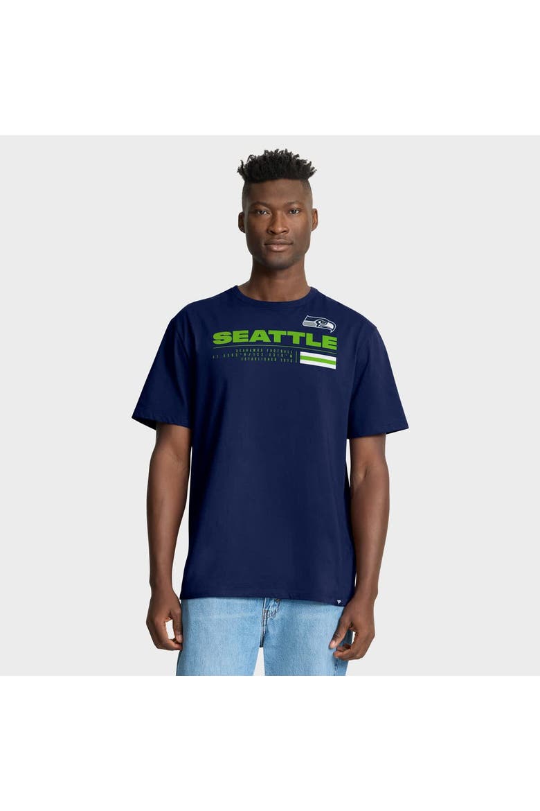 Men's Fanatics College Navy Seattle Seahawks Chop Block Legacy T-Shirt, Main, color, College Navy