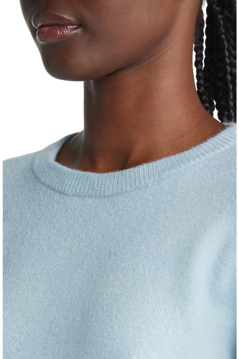 Organic Cotton Blend Crewneck Sweater, Alternate, color, BLUE BASALT