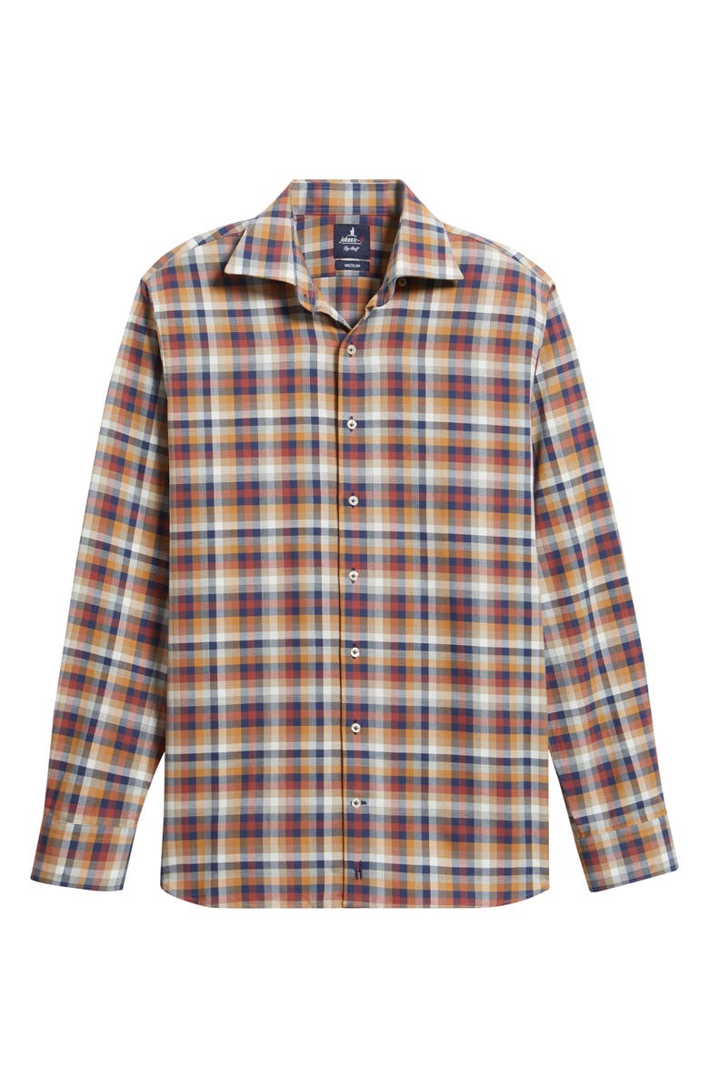 johnnie-O Jonstone Check Top Shelf Cotton Twill Button-Up Shirt, Alternate, color, Navy