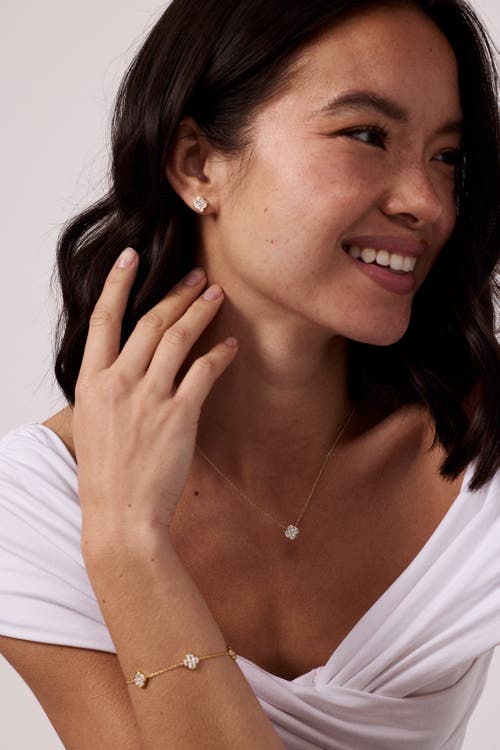 Electric Picks Camilla Clover Necklace, Bracelet And Studs In Gold