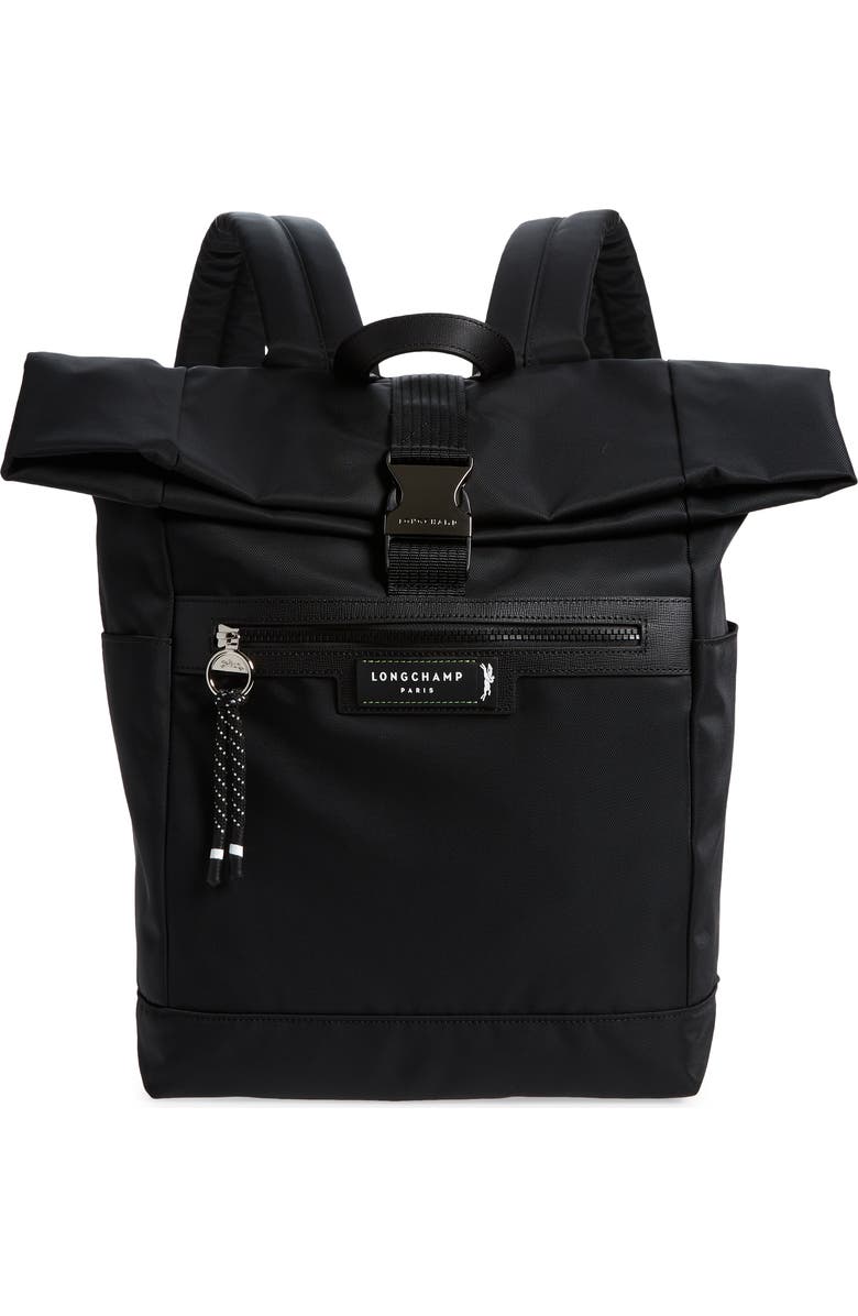 Longchamp Green District Flap Backpack, Main, color,