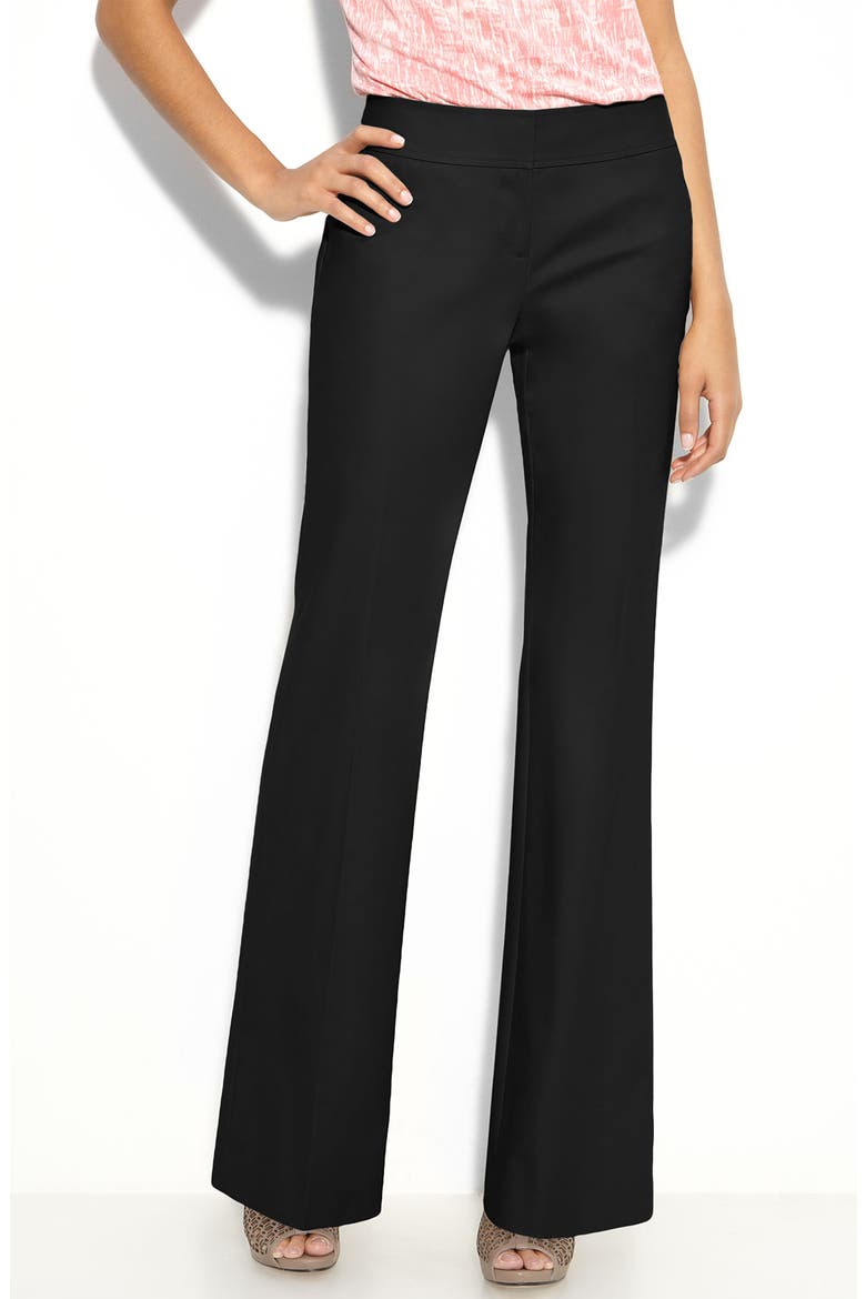 'Taylor Cotton Sheen' Pants, Main, color, BLACK