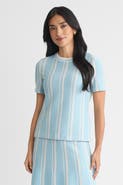 Ming Wang Roadmap Pattern Soft Knit Top