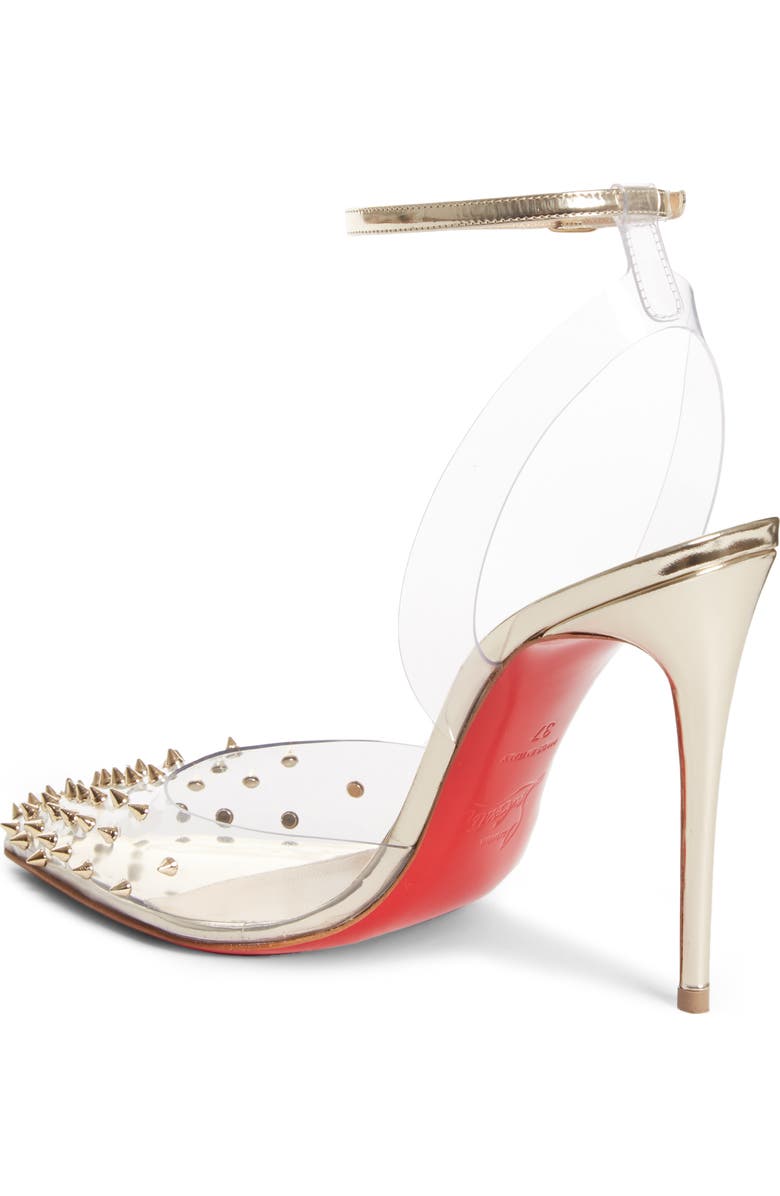 Christian Louboutin Spikoo Clear Ankle Strap Pump, Alternate, color,