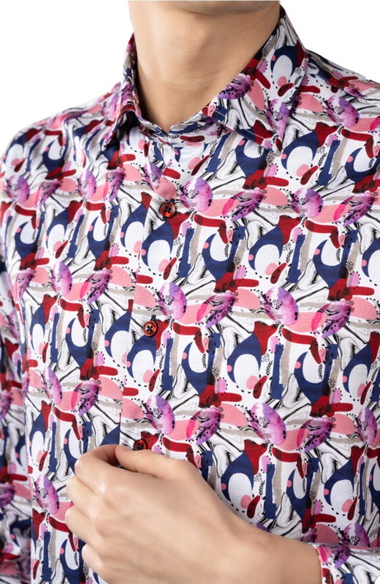 Luchiano Visconti Multicolor Swirls Shirt, Alternate, color, Multi