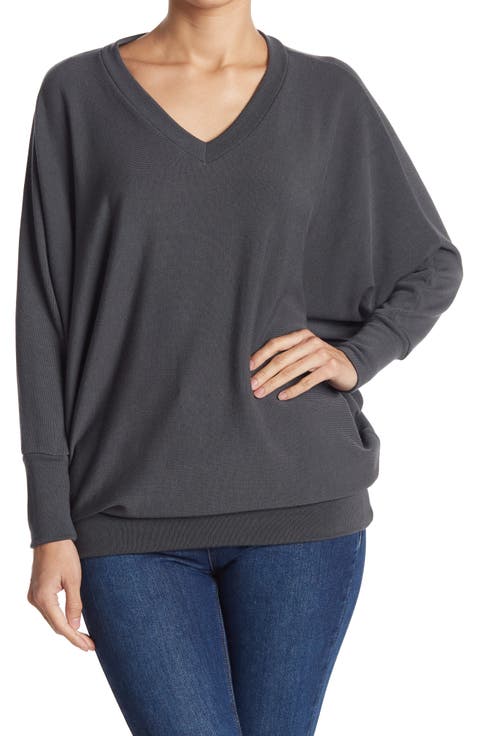 Dolman Sleeve Tunic Sweater