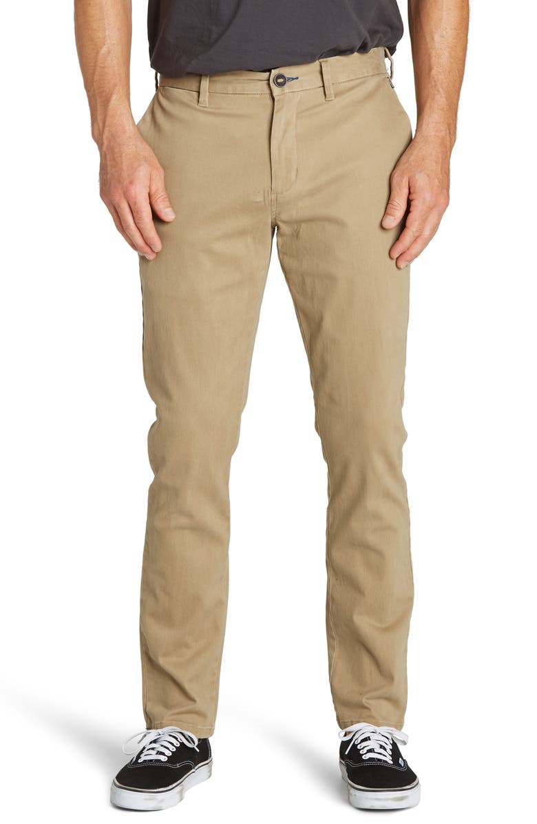 Billabong New Order Slim Straight Chinos, Main, color, 