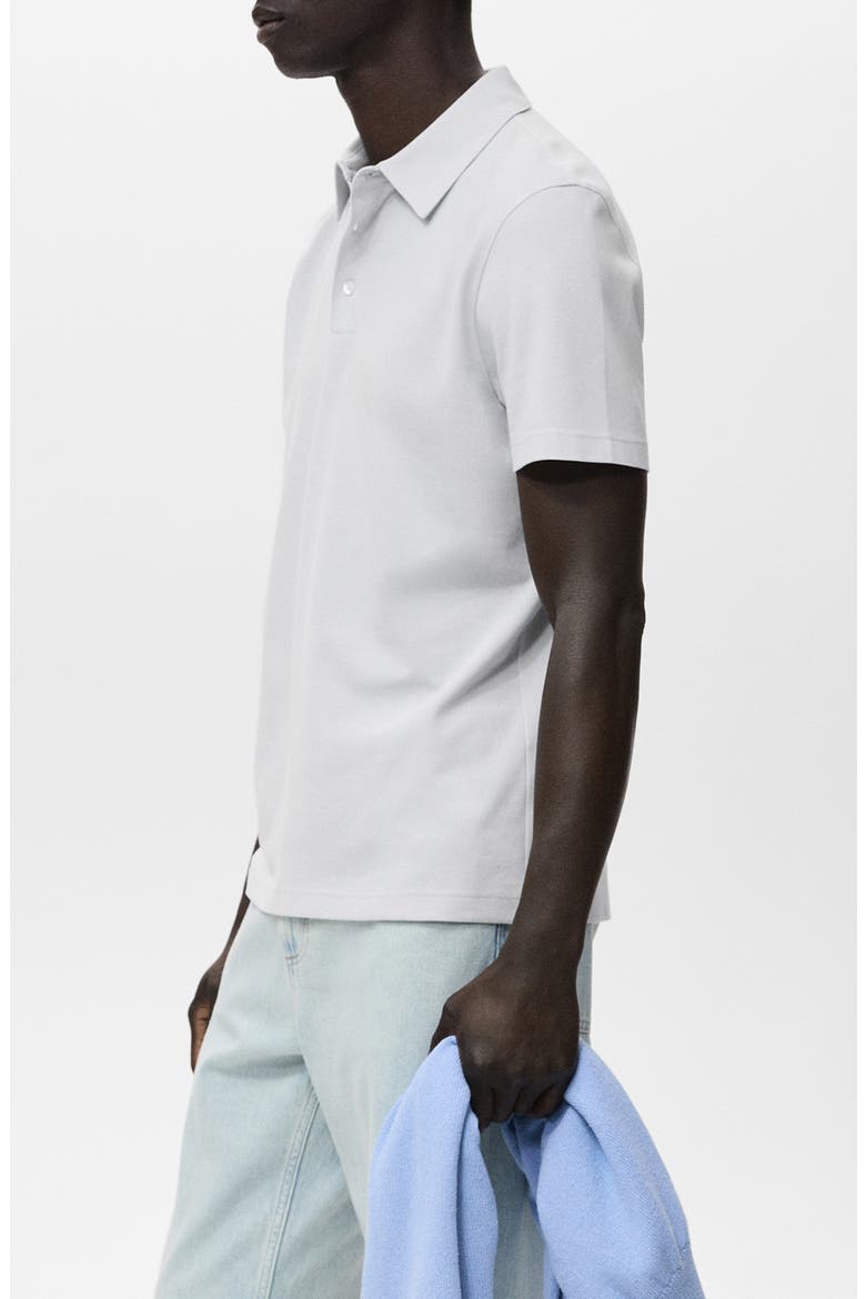 Solid Cotton Blend Piqué Polo, Alternate, color, IVORY WHITE