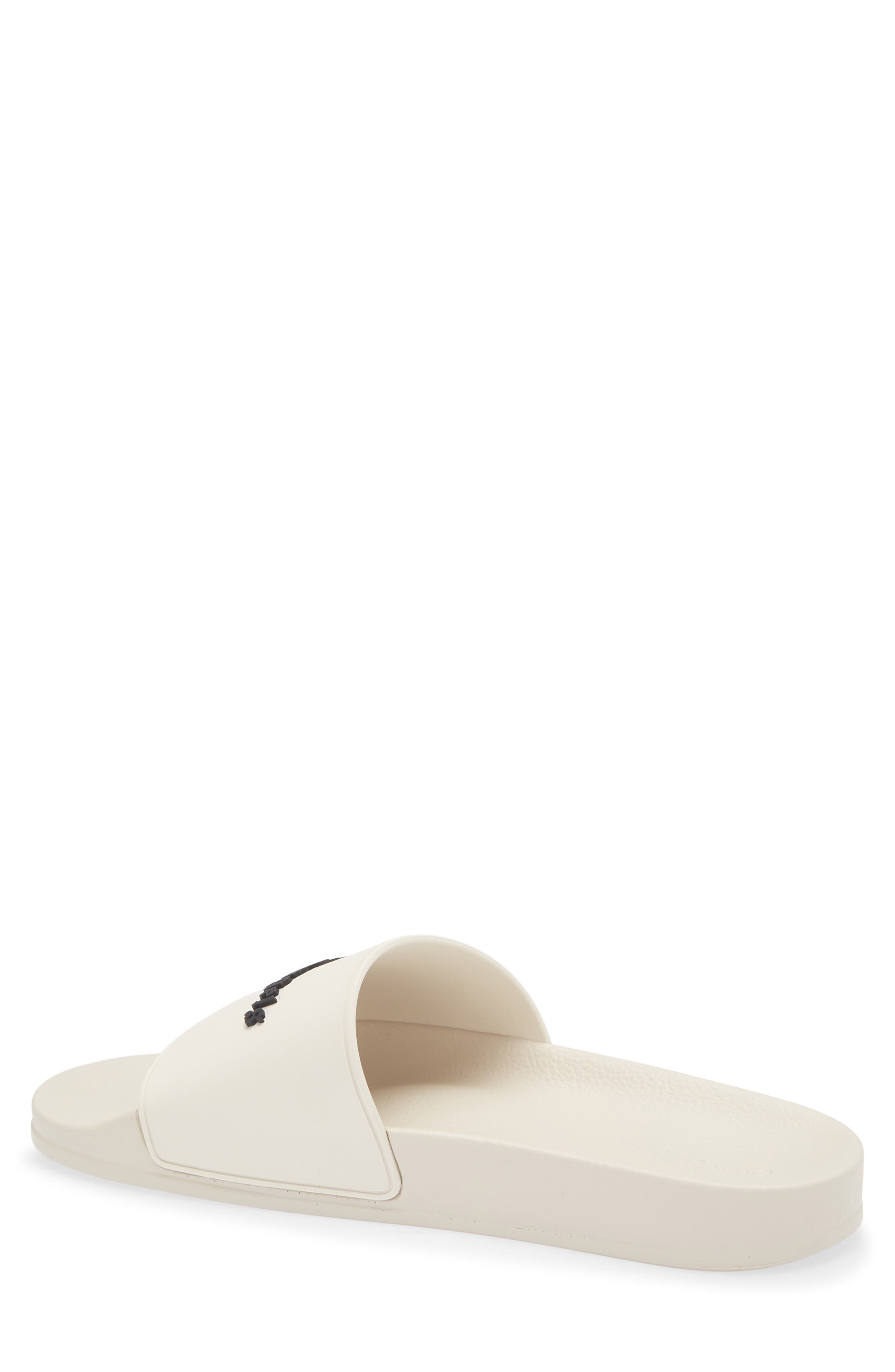 Palm Angels Logo Pool Slide Sandal, Alternate, color, Beige/Black