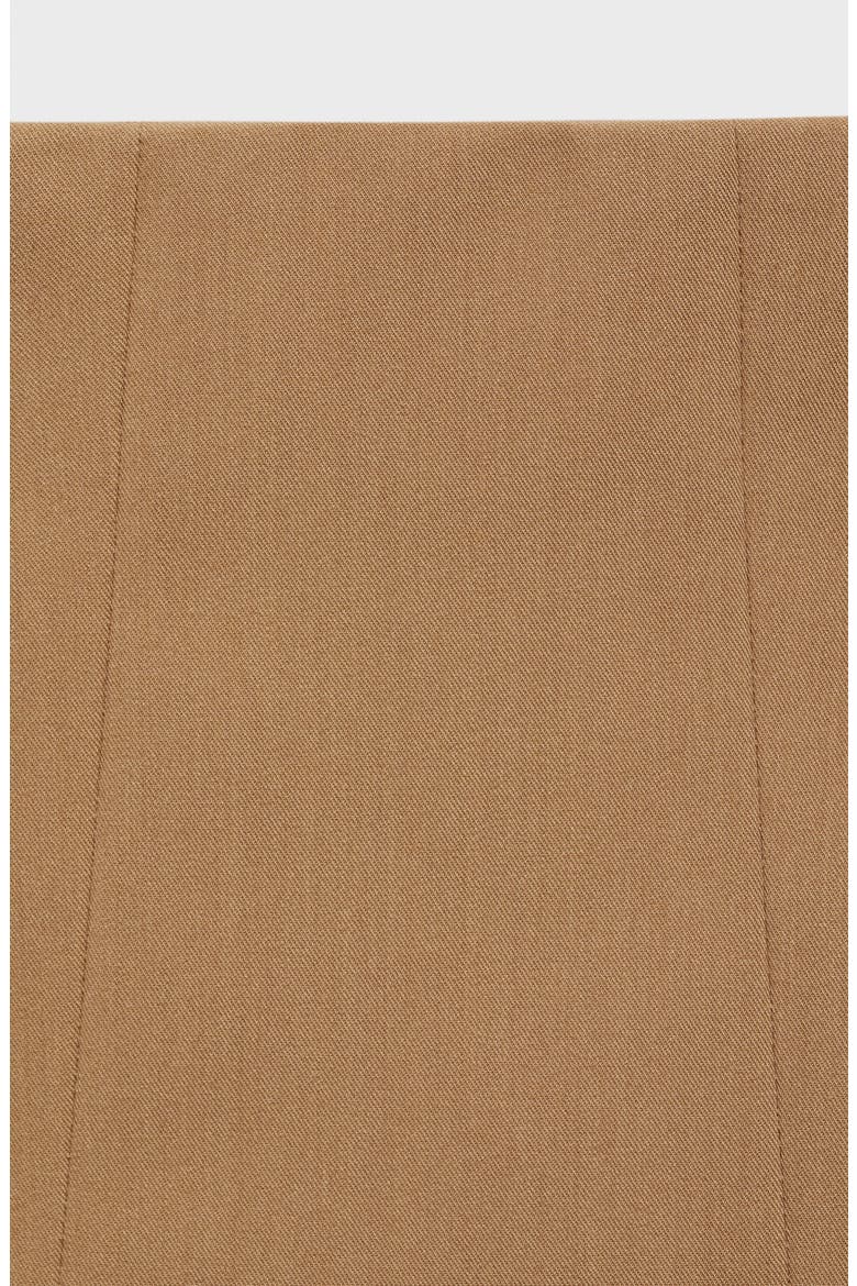 Godet Midi Skirt, Alternate, color, MEDIUM BROWN