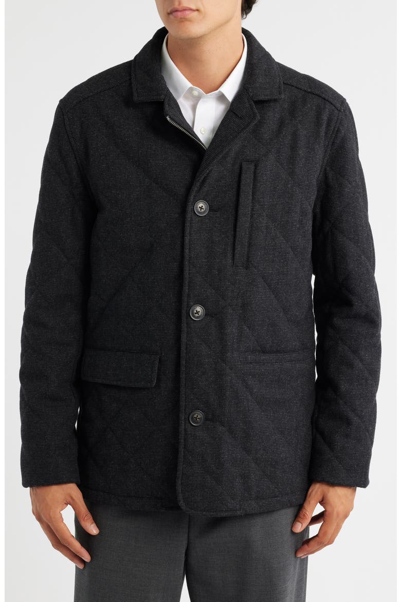 Hughes Quilted Walking Coat, Alternate, color, CARBON