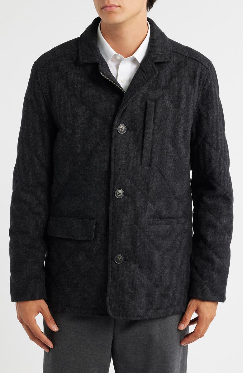 Hart Schaffner Marx Hughes Quilted Walking Coat, Alternate, color, Carbon