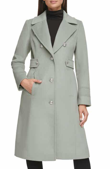 Kenneth Cole New York Notch Lapel Military Coat