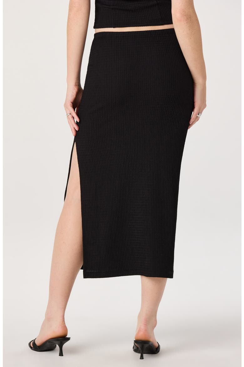 Milana Rib Midi Skirt, Alternate, color, BLACK