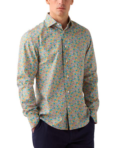 Robert Talbott Reynolds Spring Floral Print Contemportary Fit Shirt