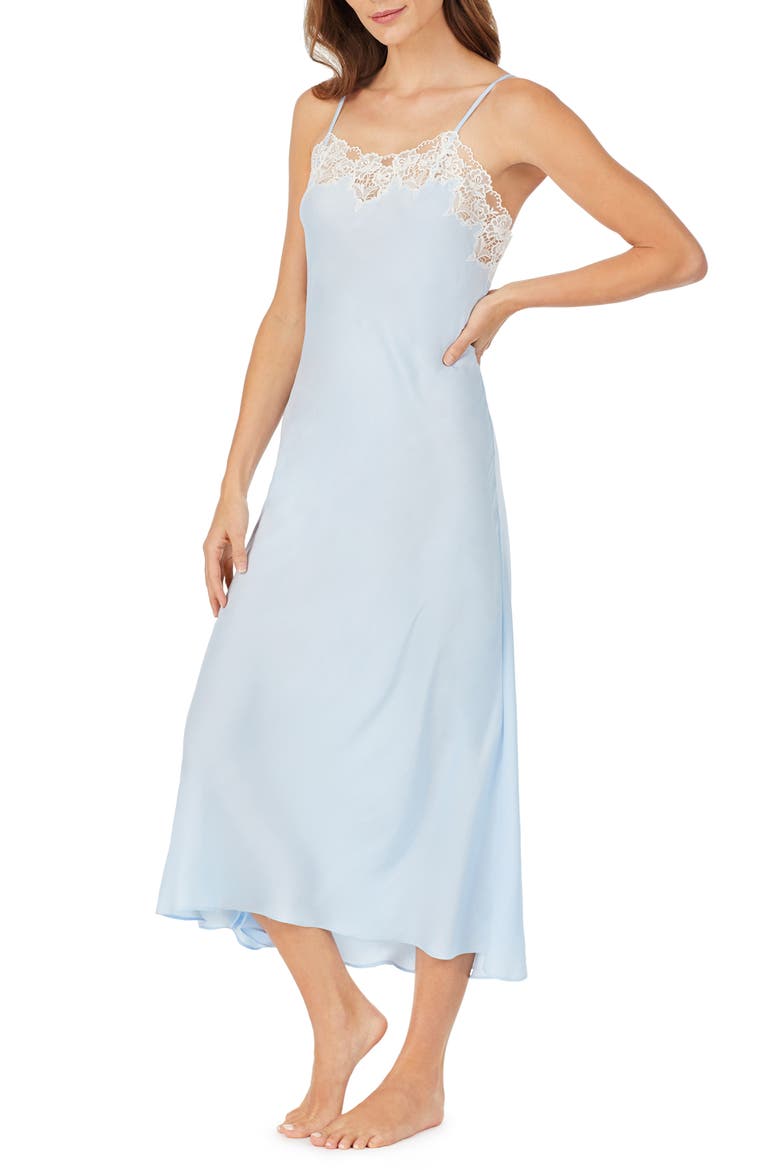 Ballet Satin Nightgown, Main, color, BLUE