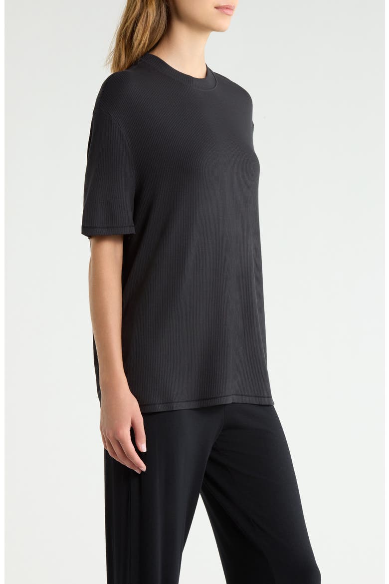 Amarys Relaxed Rib Tee, Alternate, color, BLACK