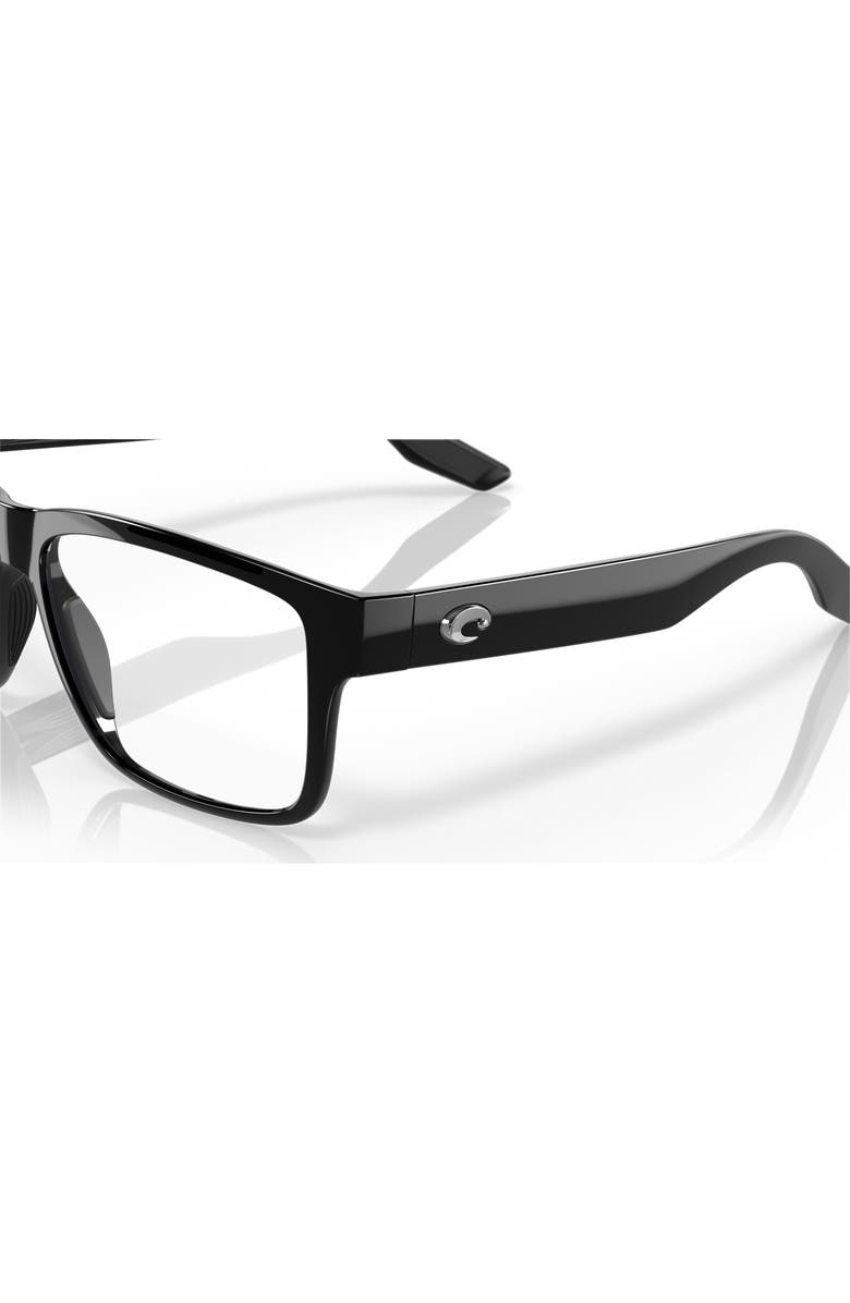 Costa 57mm Square optical glasses, Alternate, color, Black