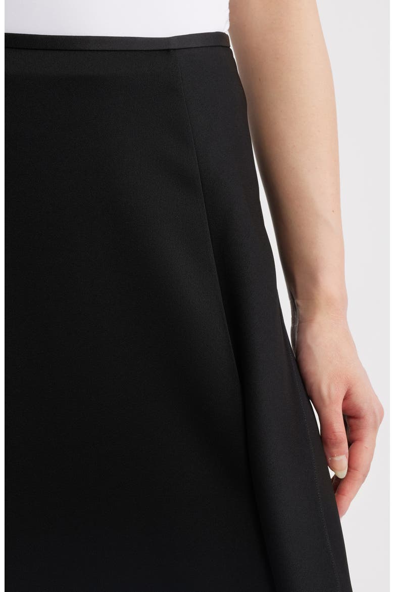 Satin Midi Skirt, Alternate, color, BLACK