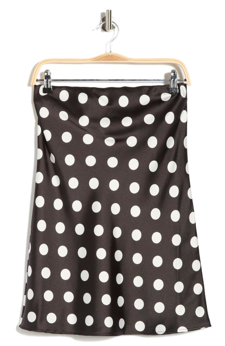 Renee C Polka Dot Strapless Tunic Top, Main, color, Black