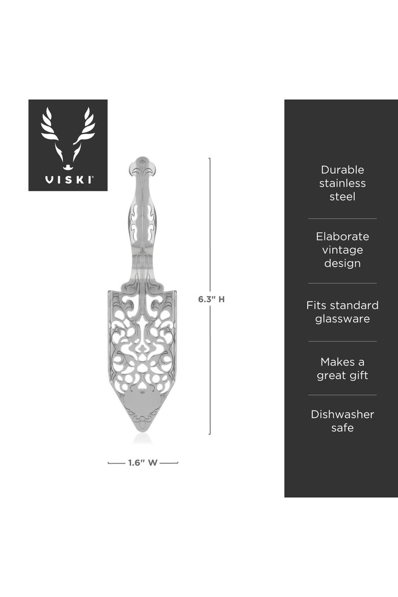 Absinthe Spoon in Stainless Steel, Alternate, color, Silver