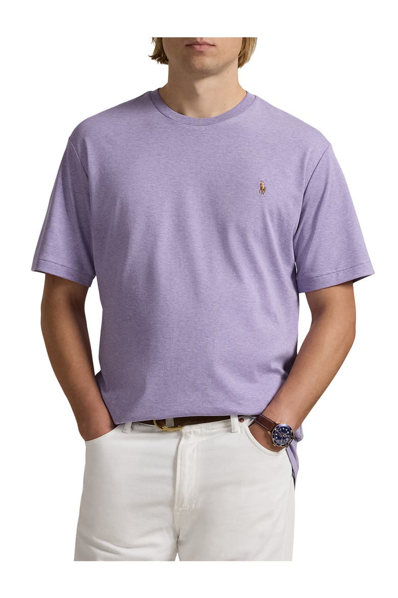 Big & Tall Soft Touch T-Shirt, Main, color, AMETHYST HEATHER