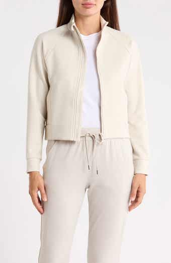 Full Zip Textured Knit Jacket