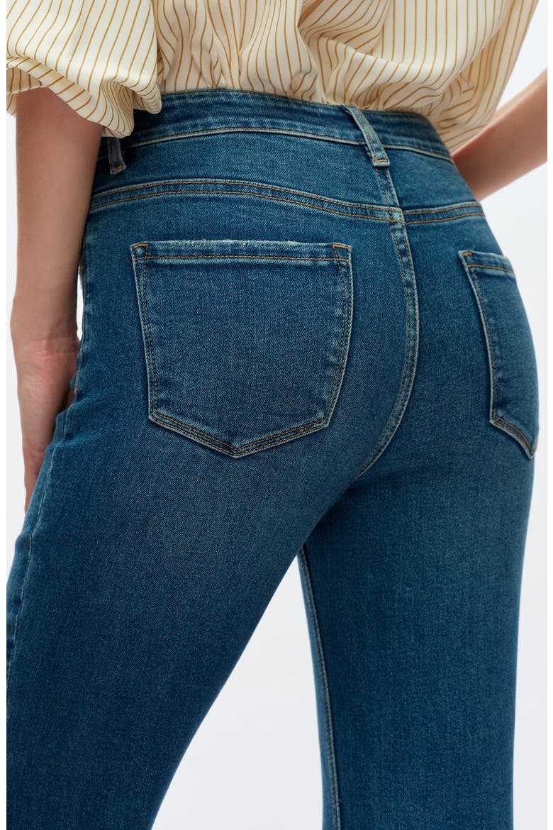 High Waist Crop Flare Jeans, Alternate, color, VINTAGE MEDIUM BLUE
