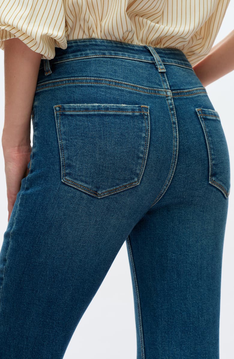 Bayeas High Waist Crop Flare Jeans, Alternate, color, Vintage Medium Blue