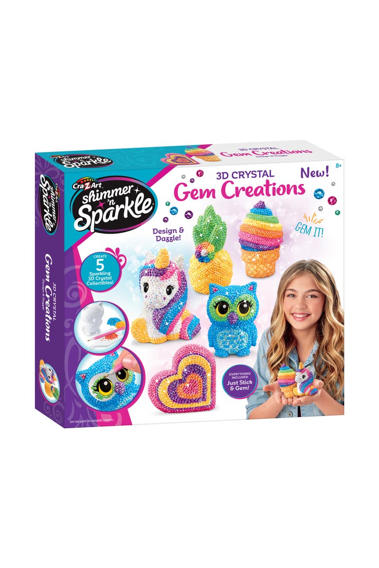 Shimmer N Sparkle 3D Crystal Gem Creations Kit, Main, color, Multicolored