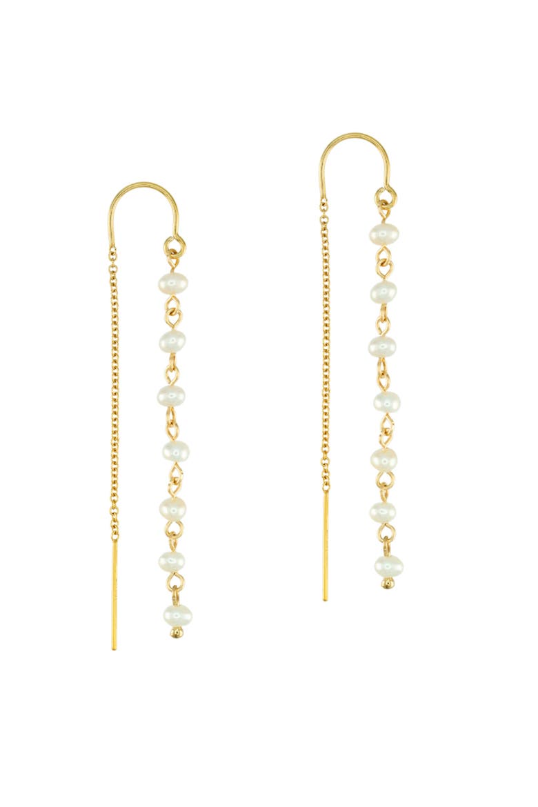 Pearl Drop Threaders, Main, color, 14K Gold Filled / Pearl
