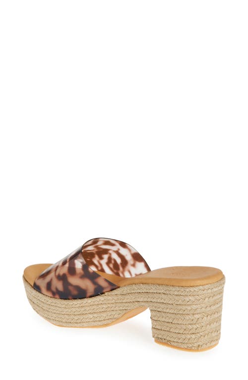 Chocolat Blu Vinna Platform Slide Sandal In Leopard Vinyl
