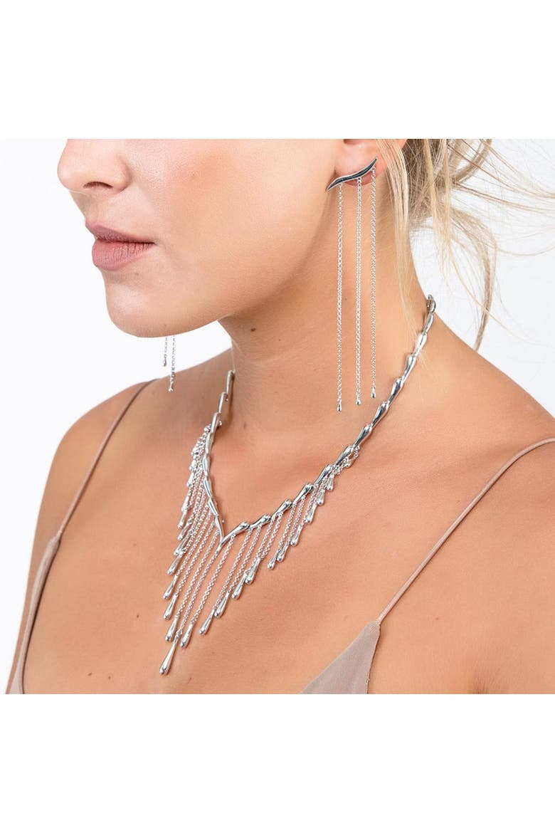 Waterfall Necklace, Alternate, color, Sterling Silver
