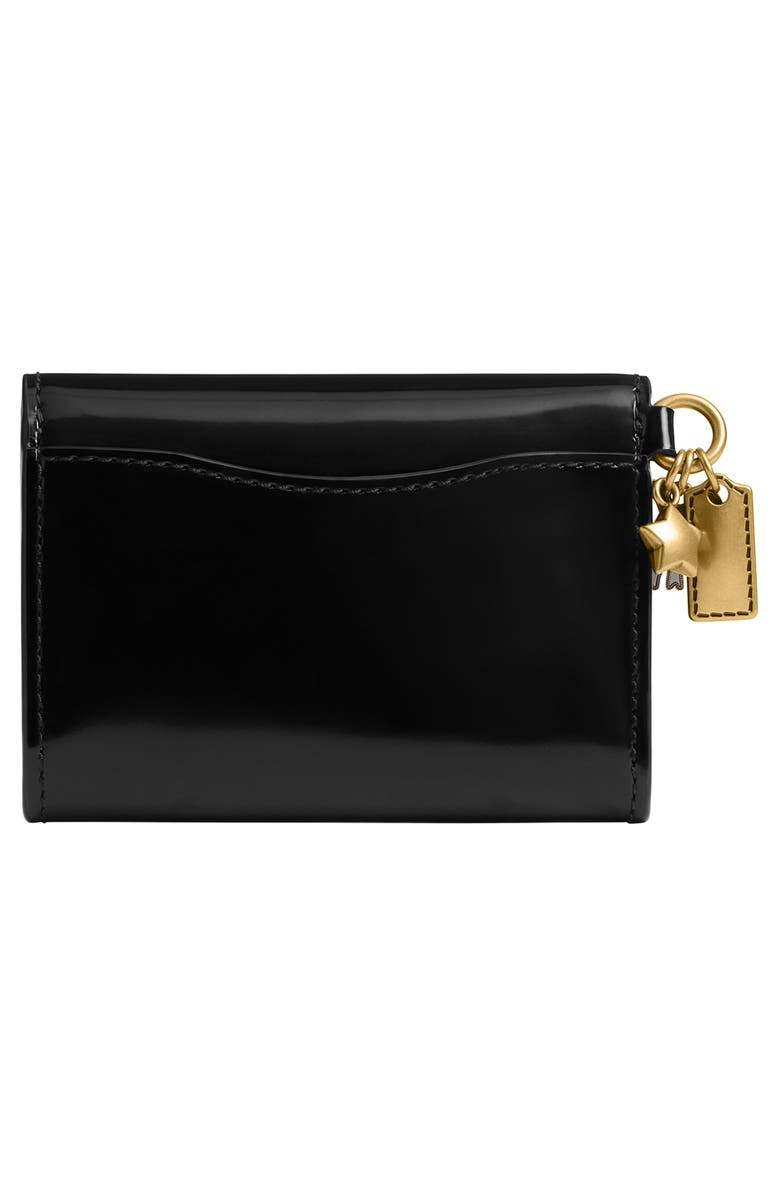 COACH Essential Leather Flap Card Holder, Alternate, color, Black