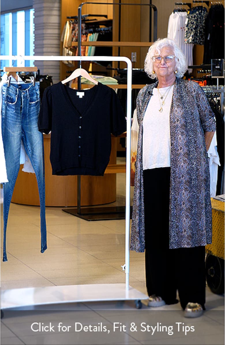 Pointelle V-Neck Sweater, sales video thumbnail