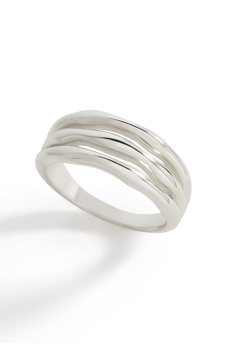 Mint & Lily Gold Triple Ring, Main, color, 925 Sterling Silver