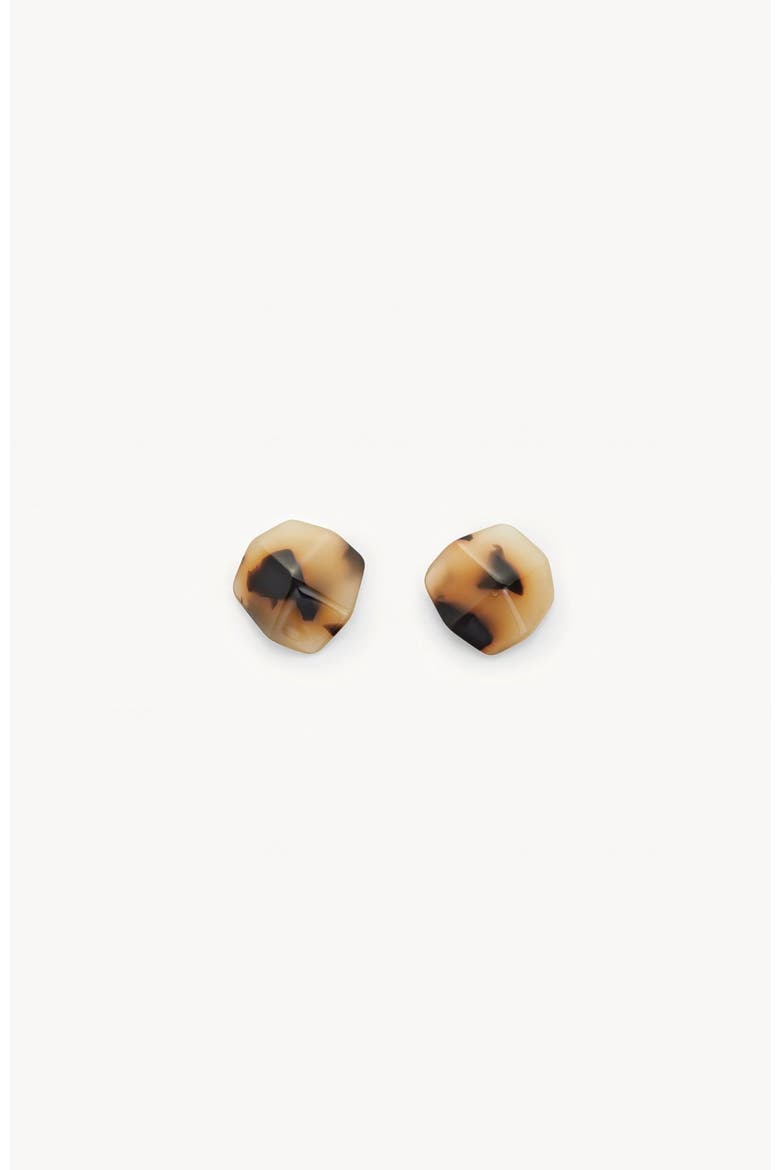 Mini Sculpture Studs, Main, color, Blonde Tortoise