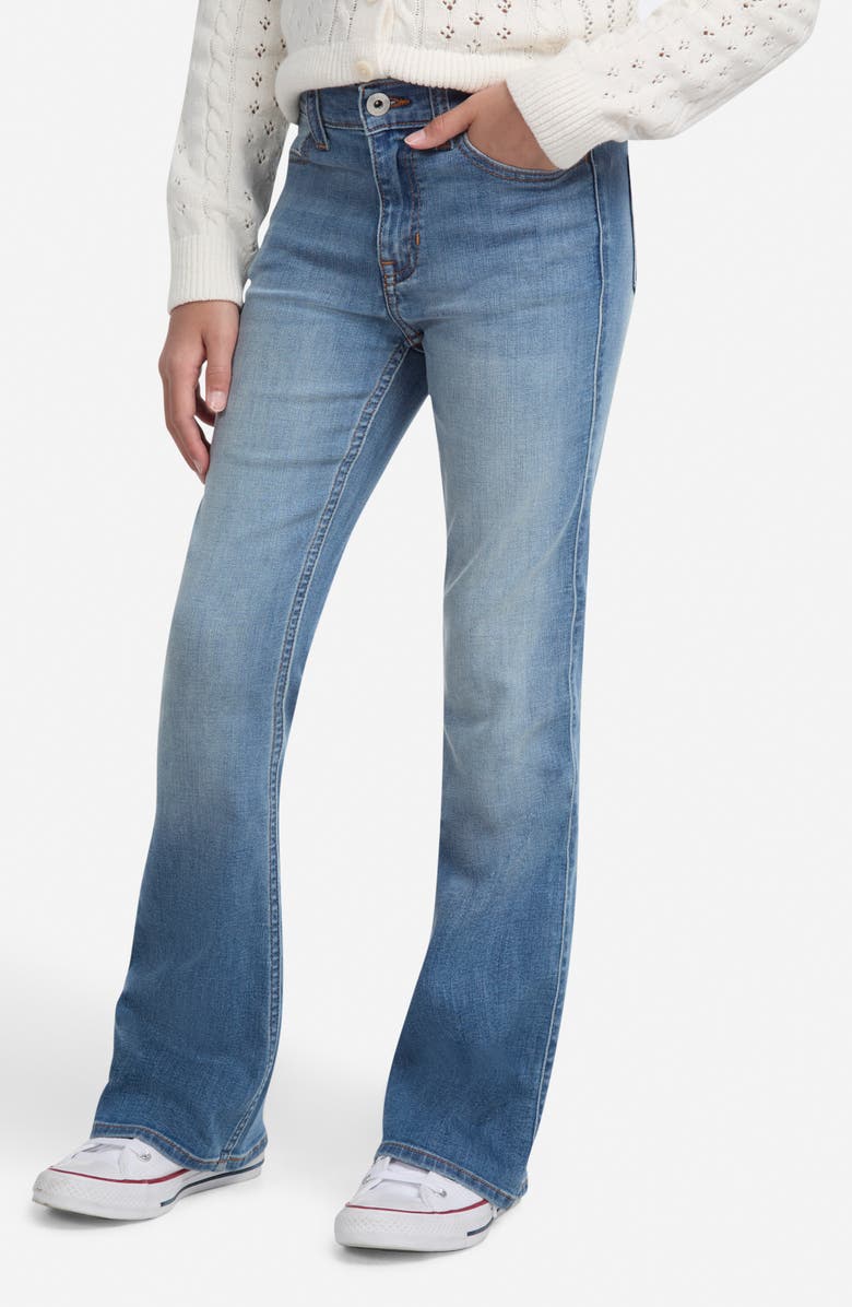 abercrombie kids Kids' High Waist Flare Jeans, Alternate, color, Twilight