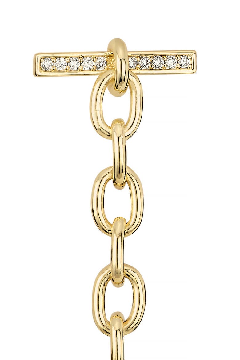 Pavé Toggle Drop Earrings, Alternate, color, GOLD