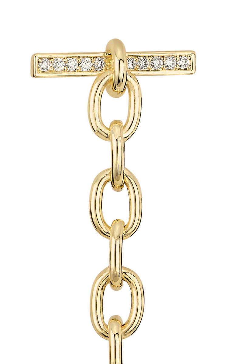 ATHRA LUXE Pavé Toggle Drop Earrings, Alternate, color, Gold